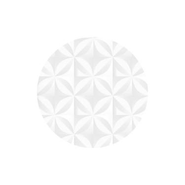 Imagem de Papel de Parede Adesivo PVC Geométrico Branco 05 Mts x 45cm - TOP RIO