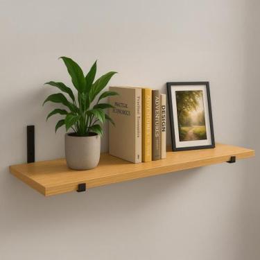 Imagem de Prateleira Industrial Suspensa 30x100cm Suporte Mão Francesa - Bella D