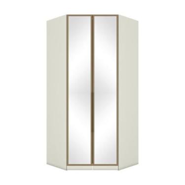 Imagem de Canto Closet Modulado 2 Portas Com Espelho Areia/Jequitibá - Henn