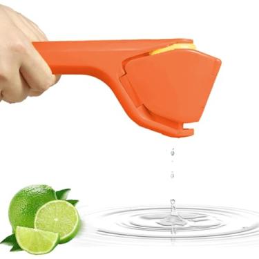 Imagem de Espremedor manual de limão – espremedor de limão plano, portátil, design dobrável para armazenamento fácil, espremedor de frutas que economiza espaço para limão, laranja, limão, itens essenciais de