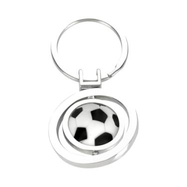 Imagem de Chaveiro mini bola de futebol, pingente de futebol giratório 3D para fãs de esportes