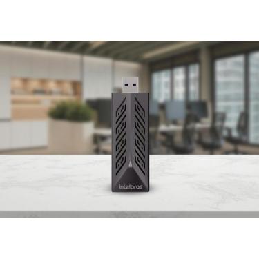 Imagem de Adaptador WiFi Intelbras A1800X - WiFi 6, AX1800x, Dual Band, USB 3.0,