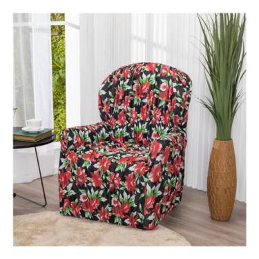 Imagem de Capa De Poltrona Estampada do Papai Avulsa Malha Gel Elasticada (Floral Vermehlo)
