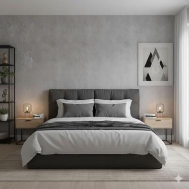 Imagem de Papel de Parede PREMIUM Autoadesivo 5 metros = 1 Rolo de 5m X 45cm Cimento Queimado Vinílico Sala, Quartos, Banheiro