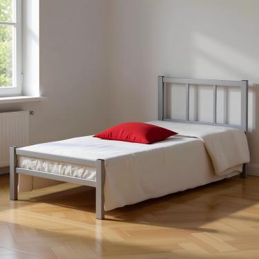 Imagem de Cama Solteiro 88cm De Ferro Tubular Resistente - Cinza