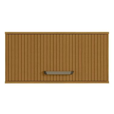 Imagem de Armário Aéreo Geladeira Criare 80 Cm Poliman Cor:freijó Ripado