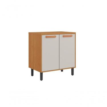 Imagem de Balcão De Cozinha Para Forno Ou Micro-ondas 2 Portas Nápoles - Itatiaia Cinamomo/off White