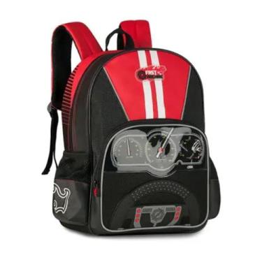 Imagem de Mochila Escolar Masculina Carros Bolsa Fast Machine Meninos - Clio Sty