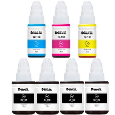 Imagem de Kit 7 Tintas Para G3110, G3111, G4100 G2100 G2110 Gi-190 - Bulk Ink Do