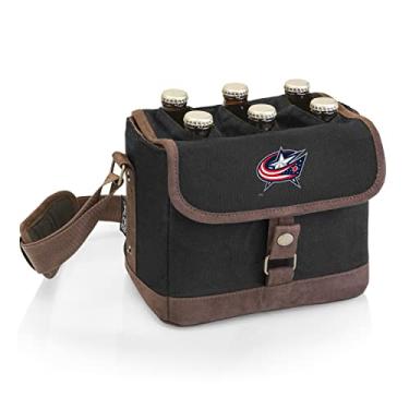 Imagem de PICNIC TIME NHL Columbus Blue Jackets Beer Caddy - Bolsa térmica de cerveja com abridor - Pacote com 6 Cooler - Presentes para amantes de cerveja