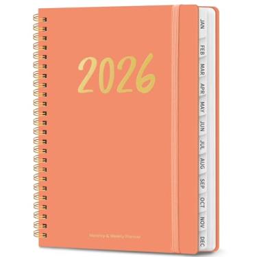 Imagem de Agenda 2026 – Agenda semanal e mensal, janeiro de 2026 a dezembro de 2026, encadernado em espiral, agenda 2026, bolso interno, perfeito para escritório, casa, material escolar – A5 (16 cm x 21,6 cm
