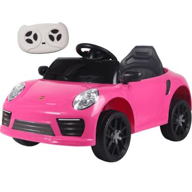 Imagem de Carro Elétrico Infantil Zippy Toys Compact Porsche Rosa 6V