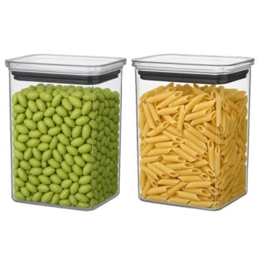 Imagem de Porta Mantimentos, Kit 2 Potes Hermeticos Cozinha Alimentos Organizador 1,3 L(2)