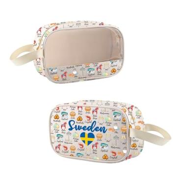 Imagem de MEIKIUP Bolsa de viagem da cultura sueca Estocolmo presente de viagem ao norte da Europa presente de viagem para amantes de suecos e suecos (Suécia CMB)