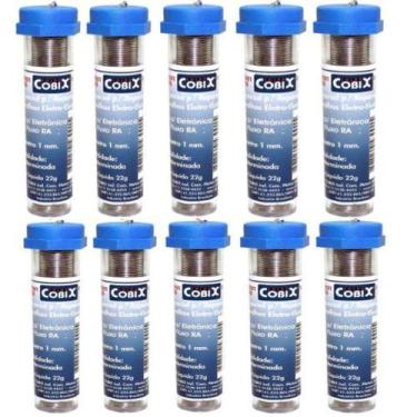 Imagem de Kit Com 10 Solda Estanho Tubinho 22g 1.0mm Cobix