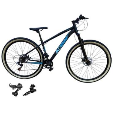 Imagem de Bicicleta Ksw Xlt Aro 29 21v Cambios Shimano Pneu Faixa Amarelo, Preto
