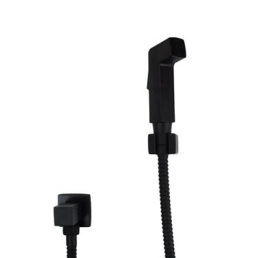 Imagem de Ducha Higiênica Completa Quadrada Preto Fosco Black Matte - AMG Metais