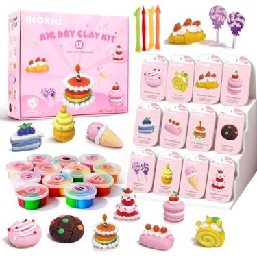 Imagem de Air Dry Clay Kit for Kids 3-12 - 12 Boxes (48 Total Blocks) Non-Toxic Magic Molding Clay | Dessert-Themed DIY Set - No Baking, Mess-Free - Ideal for Family Time/Birthday Parties & Fine Motor Skills