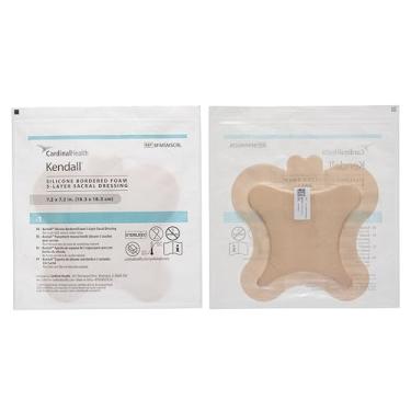 Imagem de Cardinal Health Curativo de espuma com borda de silicone, sacral, 18 x 18 cm, caixa com 5 caixas com 5