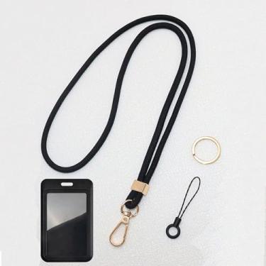 Imagem de Cordão de pescoço de professor de celular para chaves, com suporte de crachá de cartão de identificação e uma corda de celular, linda alça de nylon para cartão de crédito, passe, ótimos presentes para