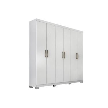Imagem de Guarda Roupa 6 Portas  e 3 Gavetas Clara Branco - Panan