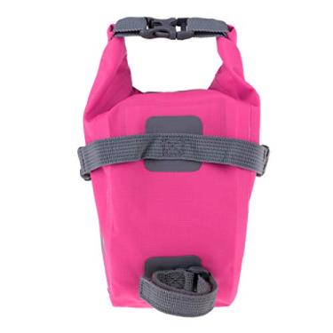 Imagem de Luzhengyang Bolsa para selim de ciclismo – Fácil instalação com faixa refletiva – Capacidade ajustável para telefones, toalhas e ferramentas – para andar ao ar livre – Cabe sob a bicicleta S – Rosa