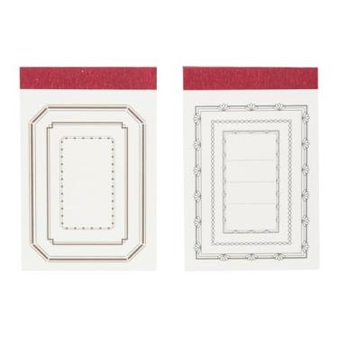 Imagem de 100 etiquetas de papel vintage de 2 cores para scrapbook - molduras recortadas para fazer cartões de colagem de lixo