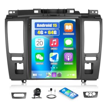 Imagem de [4G + 64G] Estéreo automotivo Android 15 para Nissan Versa 2007-2011 com carro sem fio CarPlay Android Auto, tela sensível ao toque de 9,7 polegadas, rádio automotivo Nissan Versa com link espelhado