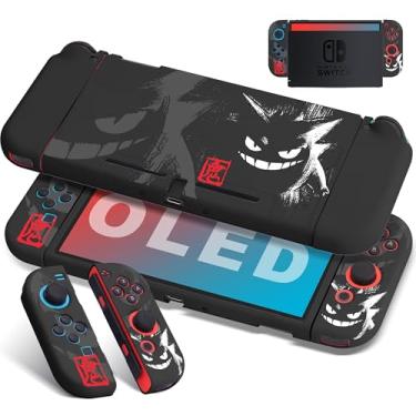Imagem de Xcitifun Protective Case Compatible with Nintendo Switch OLED TPU Cases for Girls Boys Kids Cartoon Cute Kawaii Switch 2021 Protect Shell Designed for Nintendo OLED Cover - Comics Black