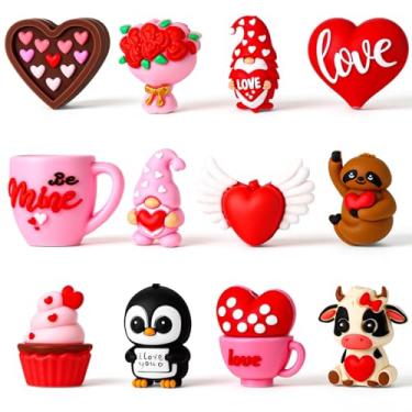 Imagem de Watersay 12 peças de contas focais de silicone 3D canetas contas a granel para chaveiro com contas, artesanato faça você mesmo, colar, pulseira, corrente de telefone, pingentes para fazer joias (Dia