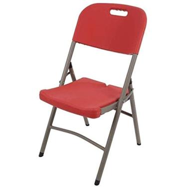 Imagem de Espreguiçadeira cadeiras de jardim cadeira dobrável escritório reunião cadeira dobrável moderna simples casa estudante computador cadeira portátil encosto pessoal (cor: vermelho)