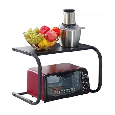 Imagem de HHHJQFAAT Rack de metal para forno de micro-ondas, organizador de bancada de cozinha resistente, suporte multifuncional em forma de U, para armazenamento doméstico, cafeteira, batedeira e