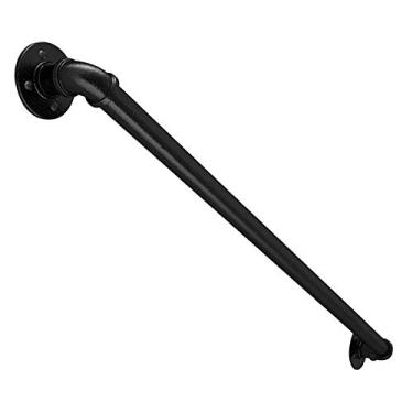 Imagem de Trilho de parede para corrimão de 0,3 m - 6 m - ferro escuro - fácil instalação para escadas internas externas varanda deck trilho de mão (tamanho: 1,2 m)