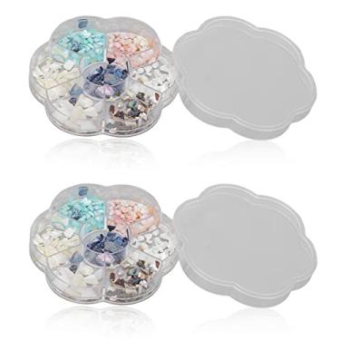 Imagem de Resina arte do prego pedra decoração brilhante único formato ornamentos de unhas para diy artistas de unhas e uso do salão de beleza em casa 2 caixa conjunto