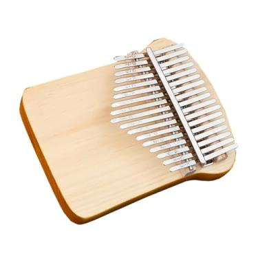 Imagem de Piano de polegar Kalimba de 17 teclas, formato fofo, corpo de madeira, piano africano de dedo com martelo de afinação
