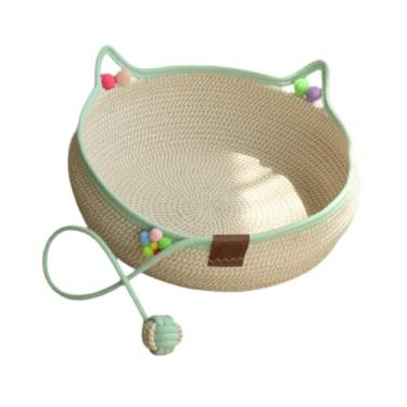Imagem de IEUDNS Cama para gatos, cesta para dormir, fácil de limpar, proteção para móveis, arranhador fofo para gatos, para gatinhos brincarem, S