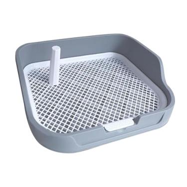 Imagem de Dog Toilet, Pet Training Pads Holder, Keep Paws and Floors Clean, Mesh Grids Pet Training Toilet Dog Potty Pad, Gray/64