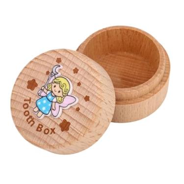 Imagem de Caixa Fada Dente, Entalhada 3D Madeira Caixa Guardar Lembranças para Dentes Perdidos para Meninos e Meninas Crianças Lembrança Dental Aniversário Chá de Bebê (Estilo Fada do Dente)