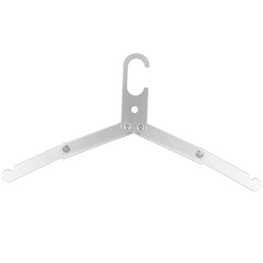 Imagem de 2 cabides que economizam espaço para calças, camisas, meias, liga de alumínio, antiderrapante, design dobrável, prata