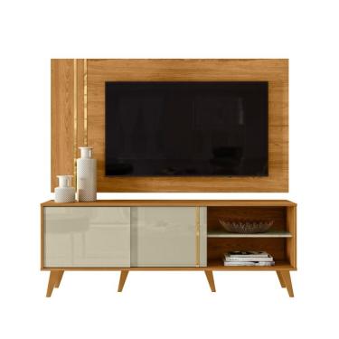 Imagem de Rack com Painel para TV até 60 Polegadas Cronos 2 Portas Cumaru e Opala