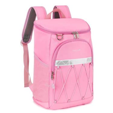 Imagem de Mochila refrigeradora VKKZAAW isolada à prova d'água 26 latas rosa