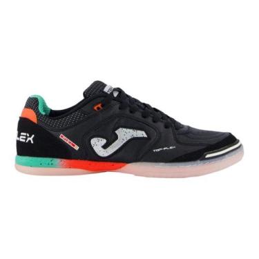Imagem de Chuteira Joma Futsal Top Flex Indoor, 42, Preto, Laranja
