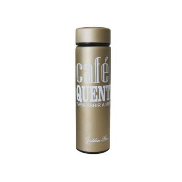 Imagem de Garrafa isotérmica com infusor de inox frases 470ml café chá - Golden 