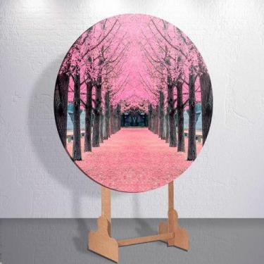 Imagem de Painel Redondo Jardim Encantado Capa Sublimada de Festa Tamanho Grande