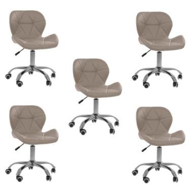 Imagem de Cadeira Office Eiffel Slim Oficial Giratória - Oficial Webshop, Bege, 