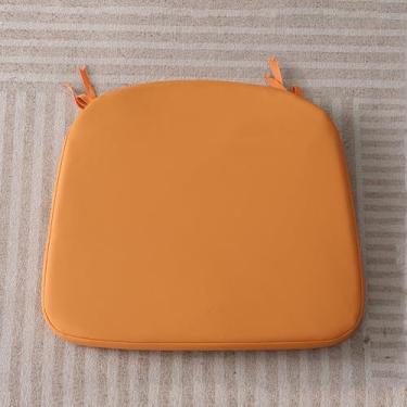 Imagem de Almofadas de cadeira para cadeiras de jantar, almofadas de cadeira de cozinha com laços, almofadas de assento impermeáveis em forma de U, almofadas de assento de espuma viscoelástica laranja1 GG 2