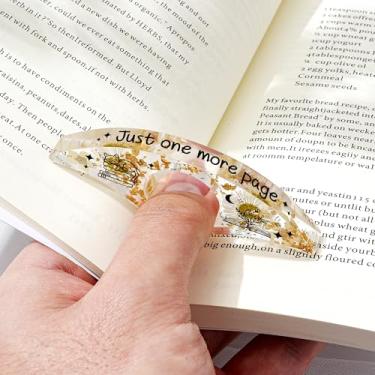 Imagem de Marcador de livro de resina de flor de aniversário personalizado, marcador de livro para presentes de aniversário de Natal, acessórios de leitura de anel de polegar feitos à mão com flor personalizada