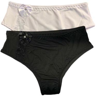 Imagem de Kit 2 Calcinhas Tanga Fristyle Em Microfibra Com Renda Lisa Adulto Ata