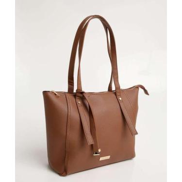 Imagem de Bolsa De Ombro Tote Feminina Caramelo Alice Pallucci-13087 - ALICE PAL