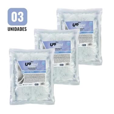 Imagem de Kit 3 Refil Sabonete Espuma 600ml Algodão Up Hand Bag s/Válvula